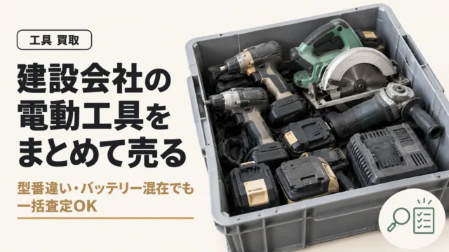 建設会社の電動工具をまとめて売る方法｜型番違い・バッテリー混在の一括査定