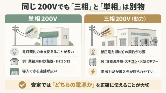 三相200Vと単相200Vの違い