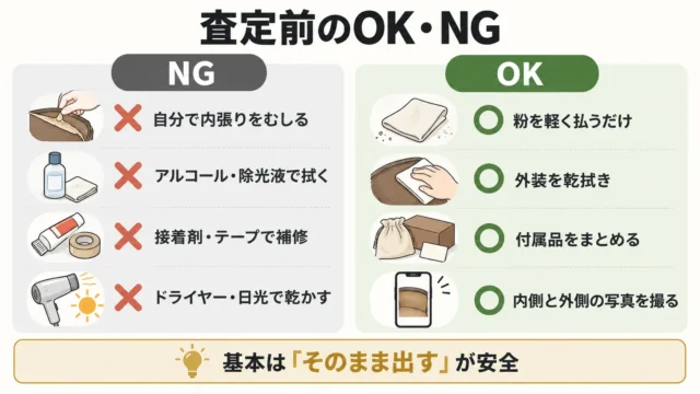 売る前にやってはいけないこと・やってよいこと