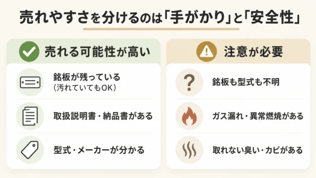 ガス種が不明でも厨房機器は売れる可能性がある