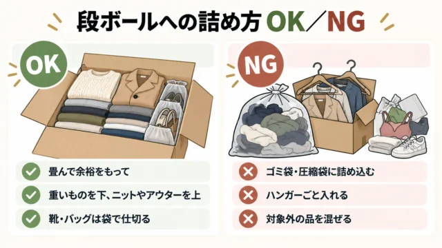 衣装ケースから段ボールへ:梱包と送り方のコツ