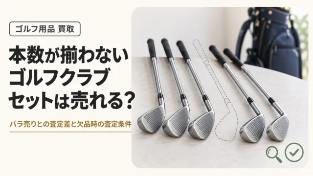 本数が揃わないゴルフクラブセットは売れる？バラ売りとの査定差と欠品時の査定条件