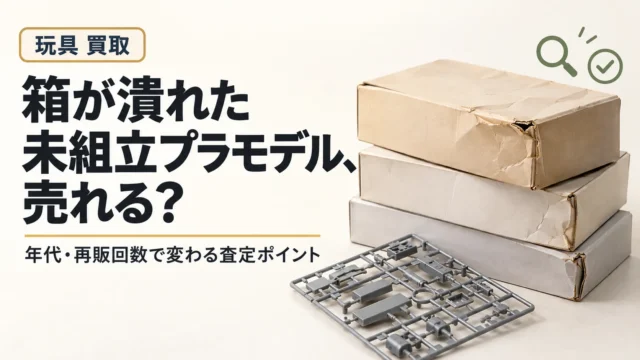 未組立でも箱が潰れたガンプラは売れる？年代・再販回数で変わる買取査定ポイント