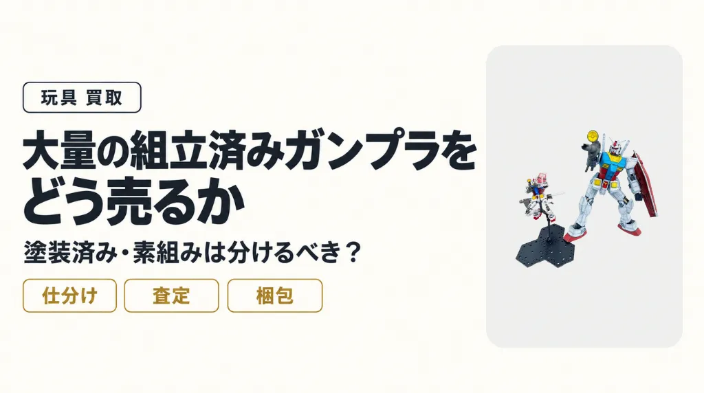 組立済みガンプラを大量に売る方法|塗装済み・素組みを分けるべき?