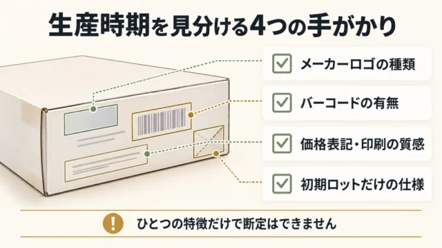 初版・当時物かどうかを見分ける手がかり