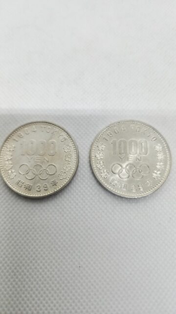 東京オリンピック 千円銀貨 2枚 記念硬貨