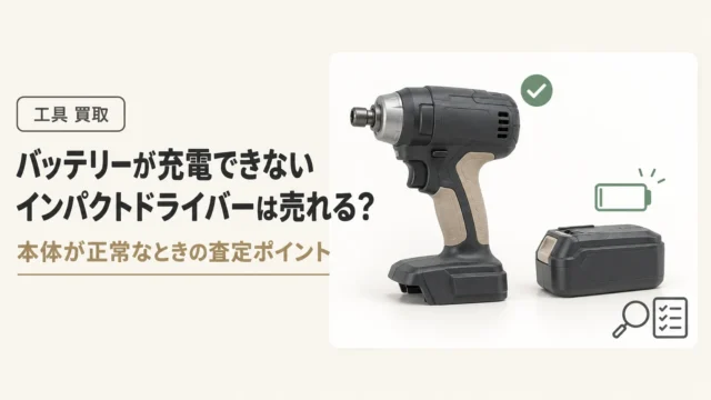 バッテリーが充電できないインパクトドライバーは売れる？本体正常時の査定
