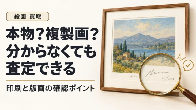 本物か複製画か分からない作品も査定できる？印刷・版画の確認ポイント