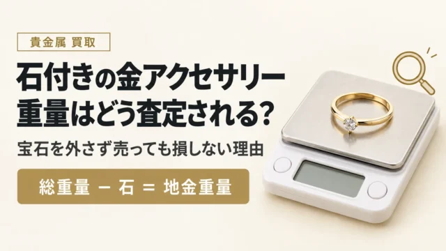 石付きの金アクセサリーは重量をどう査定する？宝石を外さず売る場合
