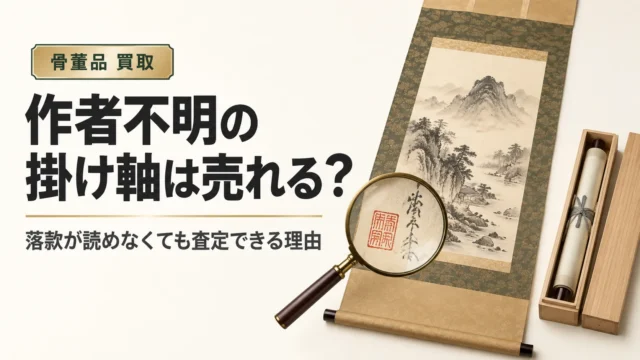 作者不明の掛け軸は売れる？落款が読めない作品の査定ポイントと確認方法