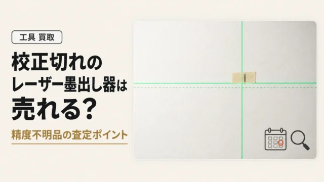 レーザー墨出し器は校正切れでも売れる？精度不明品の査定と売る前の注意点