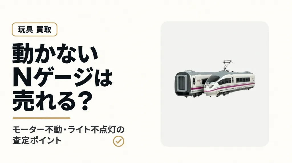 動力車が動かないNゲージは売れる?モーター不動・ライト不点灯の査定