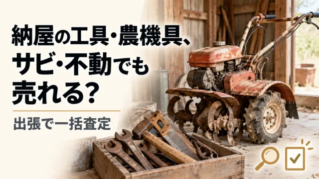 納屋に長期保管した工具や農機具は売れる？サビ・不動品の一括査定