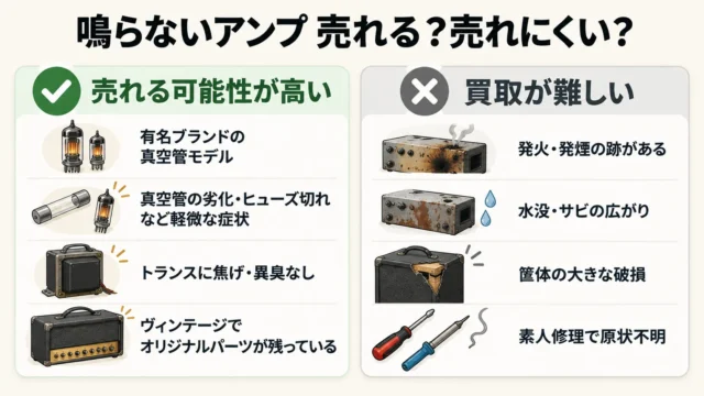 鳴らない真空管ギターアンプは売れる？結論は「状態次第で十分に可能性あり」