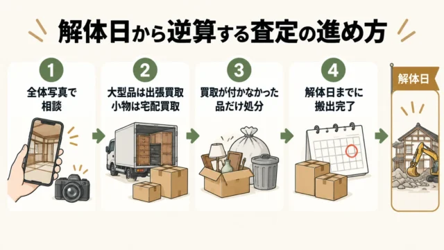 解体工事までの限られた期間で査定を進める順番
