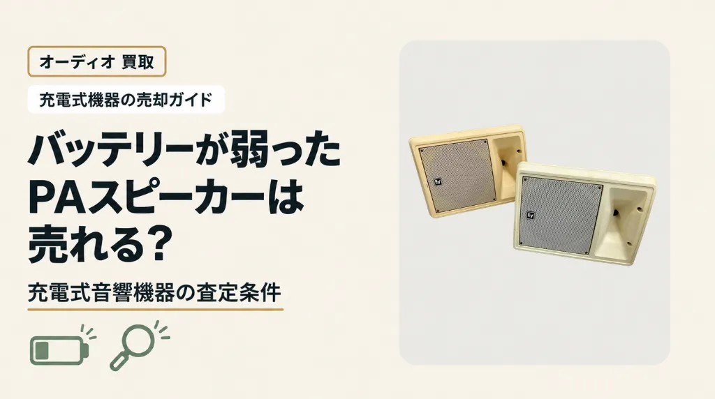 バッテリーが弱ったPAスピーカーは売れる?充電式音響機器の査定