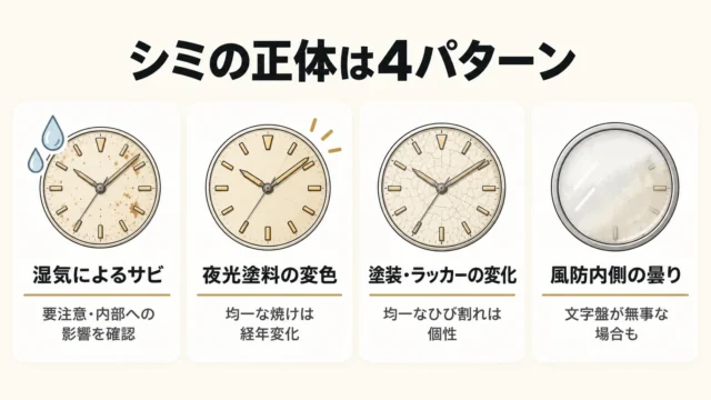 シミの正体別に見る査定の考え方