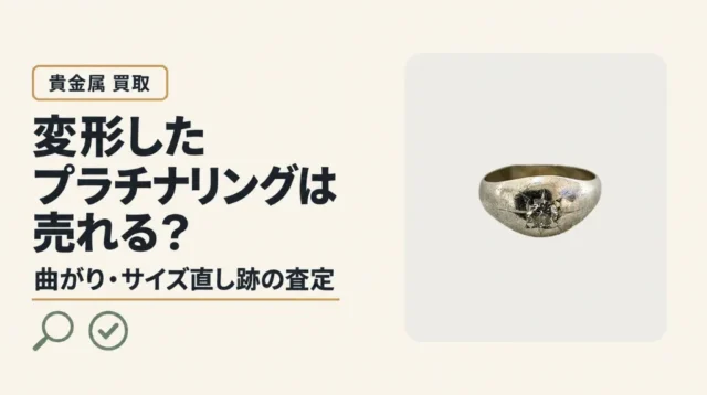 変形したプラチナリングは売れる？曲がり・サイズ直し跡の査定