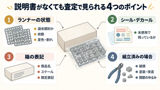 説明書の代わりに査定で確認されるポイント