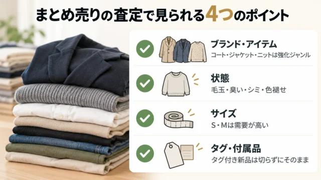 まとめて売るときに査定で見られているポイント