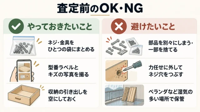 査定・搬出の前にやっておきたい準備と、やってはいけないこと