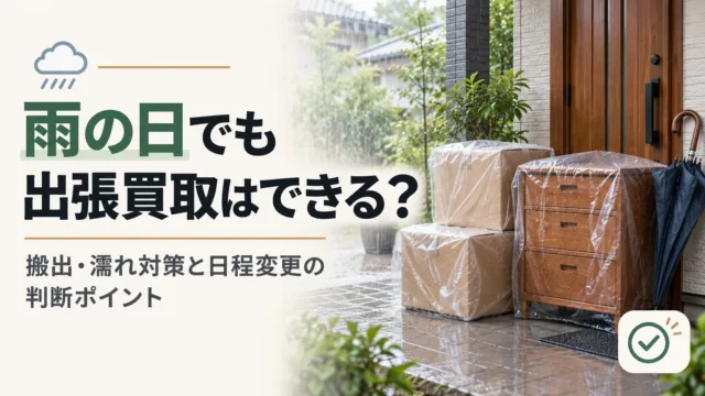 雨の日でも出張買取はできる？搬出・濡れ対策と日程変更の判断ポイント