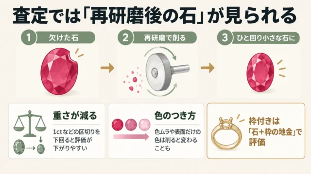 査定額の分かれ目は「再研磨したらどうなるか」