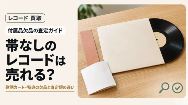 帯なしのレコードは売れる？歌詞カード・特典など付属品の欠品と査定額の違い