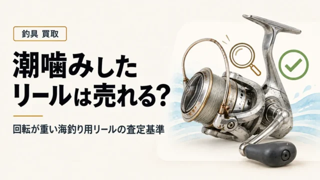 潮噛みしたリールは売れる？回転が重い海釣り用品の査定と判断基準
