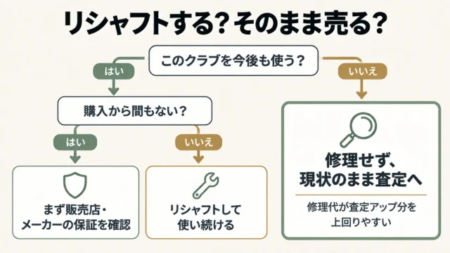 リシャフトして使う?そのまま売る?判断の目安