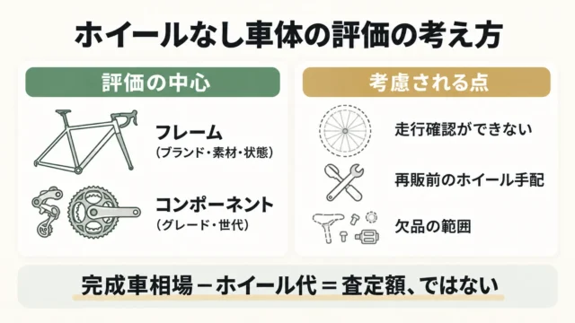 ホイールなしのロードバイクも売れる可能性は十分にある