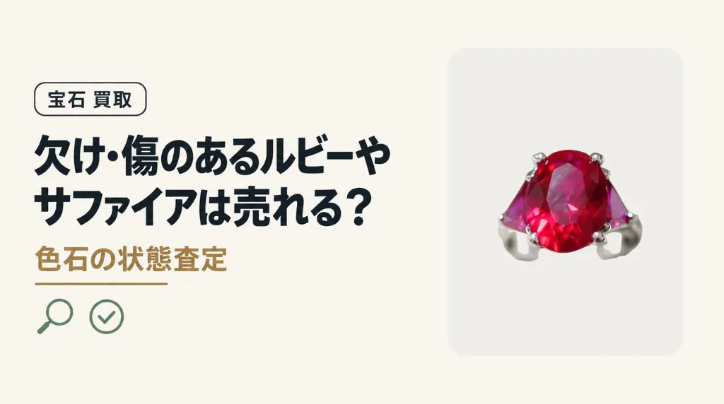 欠け・傷のあるルビーやサファイアは売れる?色石の状態査定