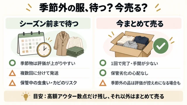 季節外の服は「今売る」か「待つ」か?判断基準