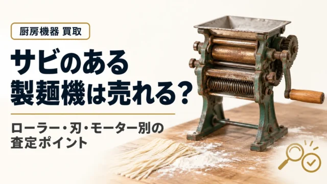 サビのある製麺機は売れる？ローラー・刃・モーター別の査定ポイント