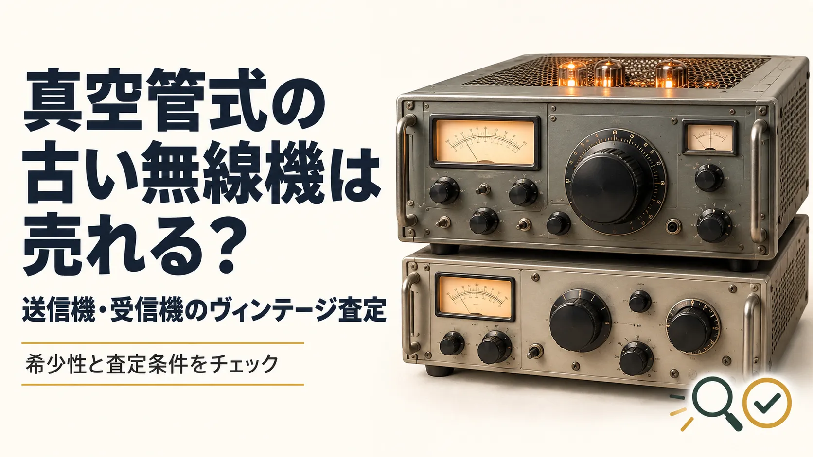 真空管式の古い無線機は売れる?送信機・受信機のヴィンテージ査定