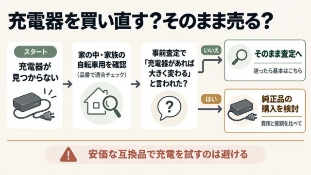 充電器を買い直してから売るべき?判断のポイント