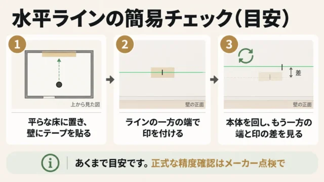 水平ラインの簡易チェック