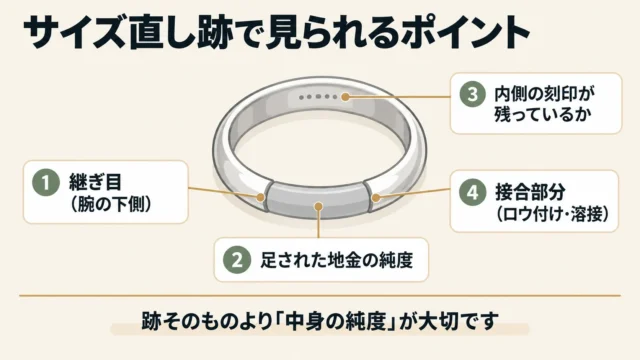 サイズ直し跡は減額される?査定で見られるポイント