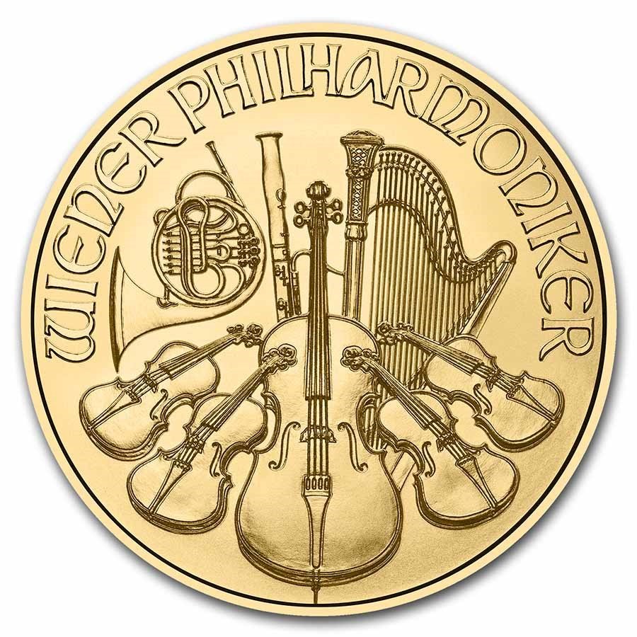 2023年 オーストリア ウィーン フィルハーモニー 純金 1/25オンス 金貨
