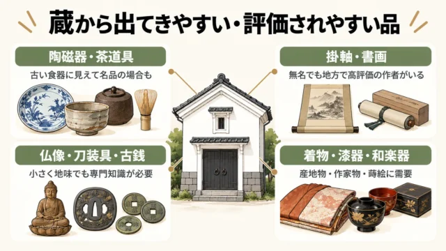 蔵から出てきやすく、査定で評価されやすい品