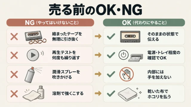 売る前にやってはいけないこと