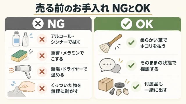 売る前にやってはいけないこと:ベタつきを取ろうとして価値を下げる失敗
