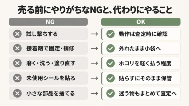 売る前にやってはいけないこと