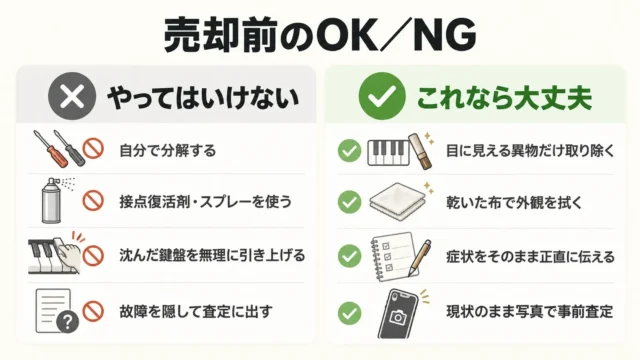 売却前にやってはいけないこと