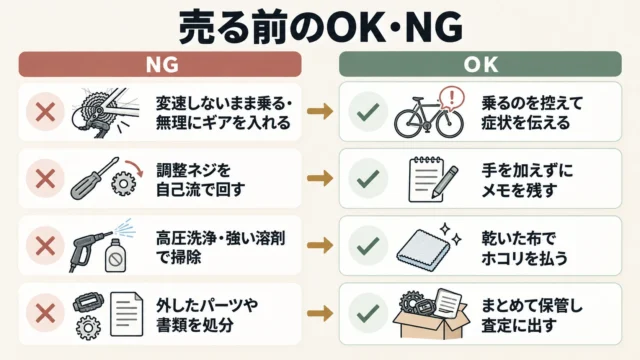 売る前にやってはいけないこと