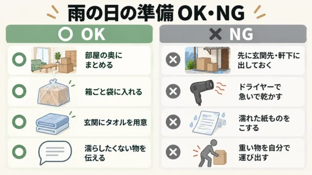 雨の日にやってはいけないこと