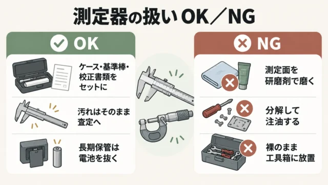 測定器でやってはいけないこと