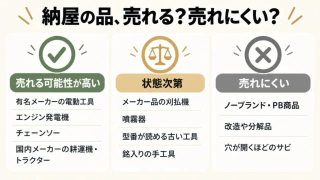 売れる可能性が高いもの・低いもの