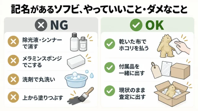 記名があるソフビを売る前に、絶対にやってはいけないこと