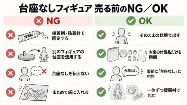 台座なしフィギュアを売る前にやってはいけないこと